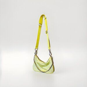 Bright Yellow Convertible Athleisure Crossbody Chain Bag, Urban Outfitters